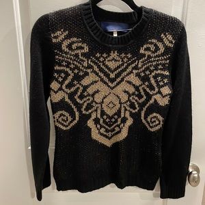Francesca’s Collections Sweater | Black & Gold Sweater